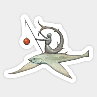 Hieronymus Bosch: Flying Fish Knight Sticker